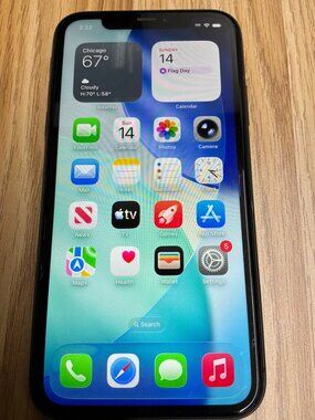 Apple iPhone 11 64GB Black AT&T Locked Smartphone Face ID A13 Bionic Tested Work
